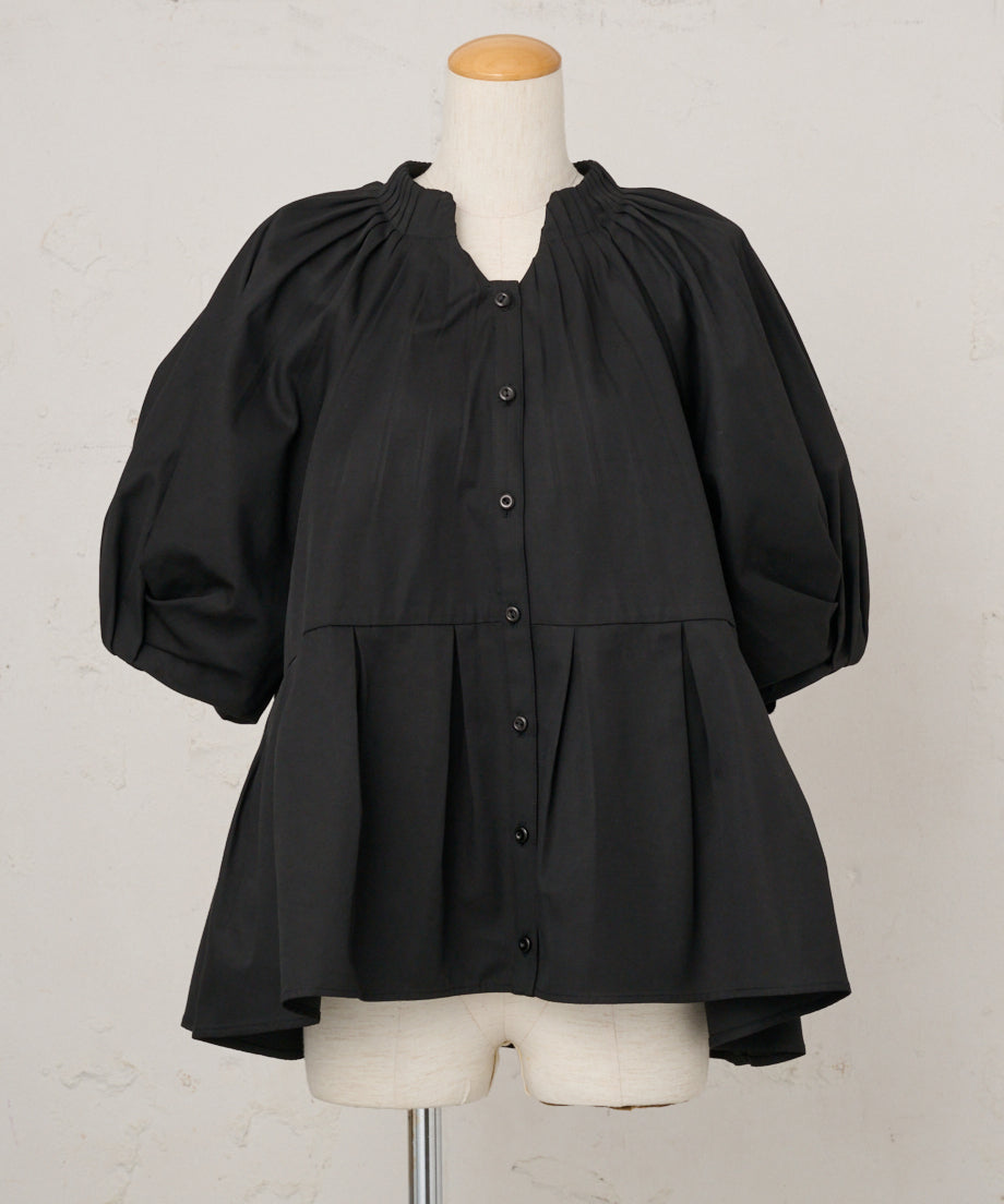 【New Arrival】タックパフスリーブチュニックブラウス