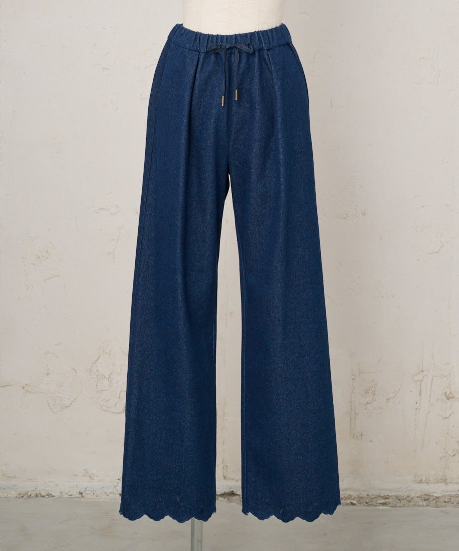 エンブロイダリーヘムパンツ(DENIM)