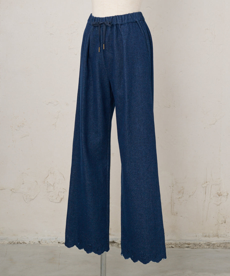 エンブロイダリーヘムパンツ(DENIM)