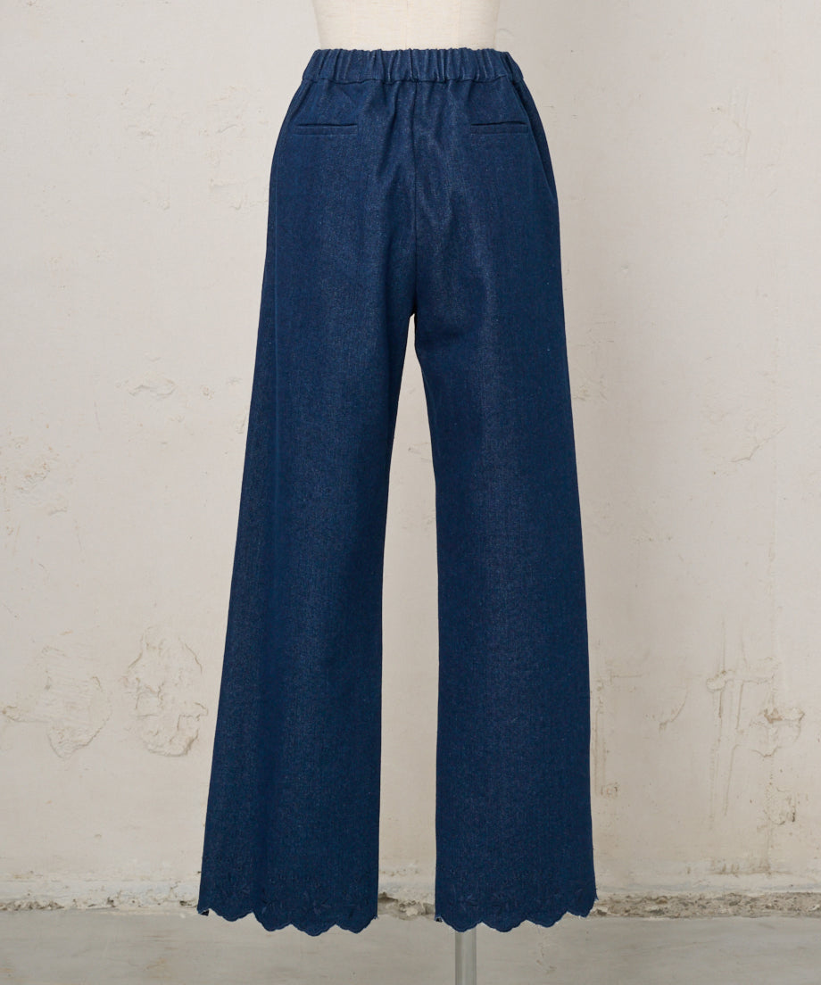 エンブロイダリーヘムパンツ(DENIM)