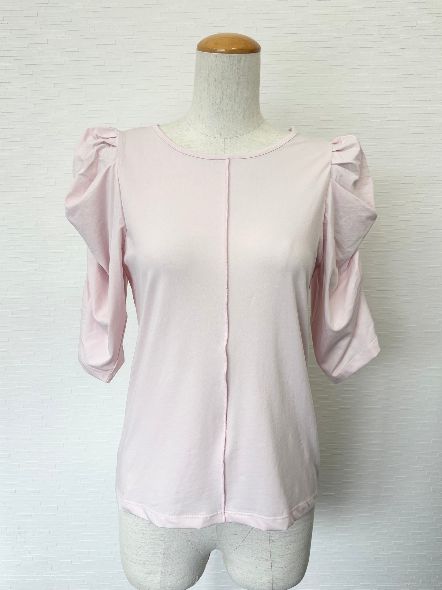 【New Arrival】シャーリングパフスリカットトップス