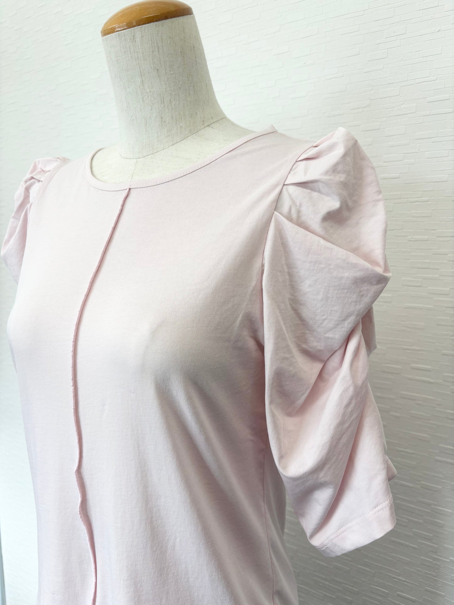 【New Arrival】シャーリングパフスリカットトップス