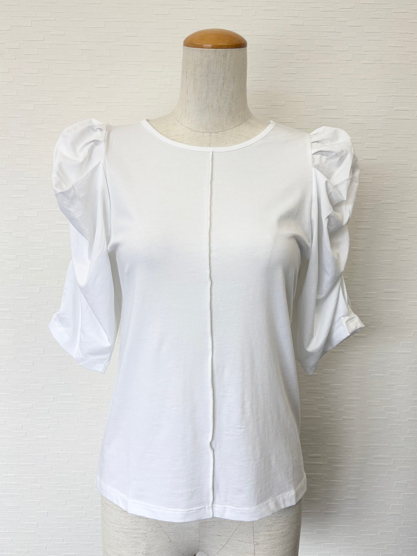 【New Arrival】シャーリングパフスリカットトップス