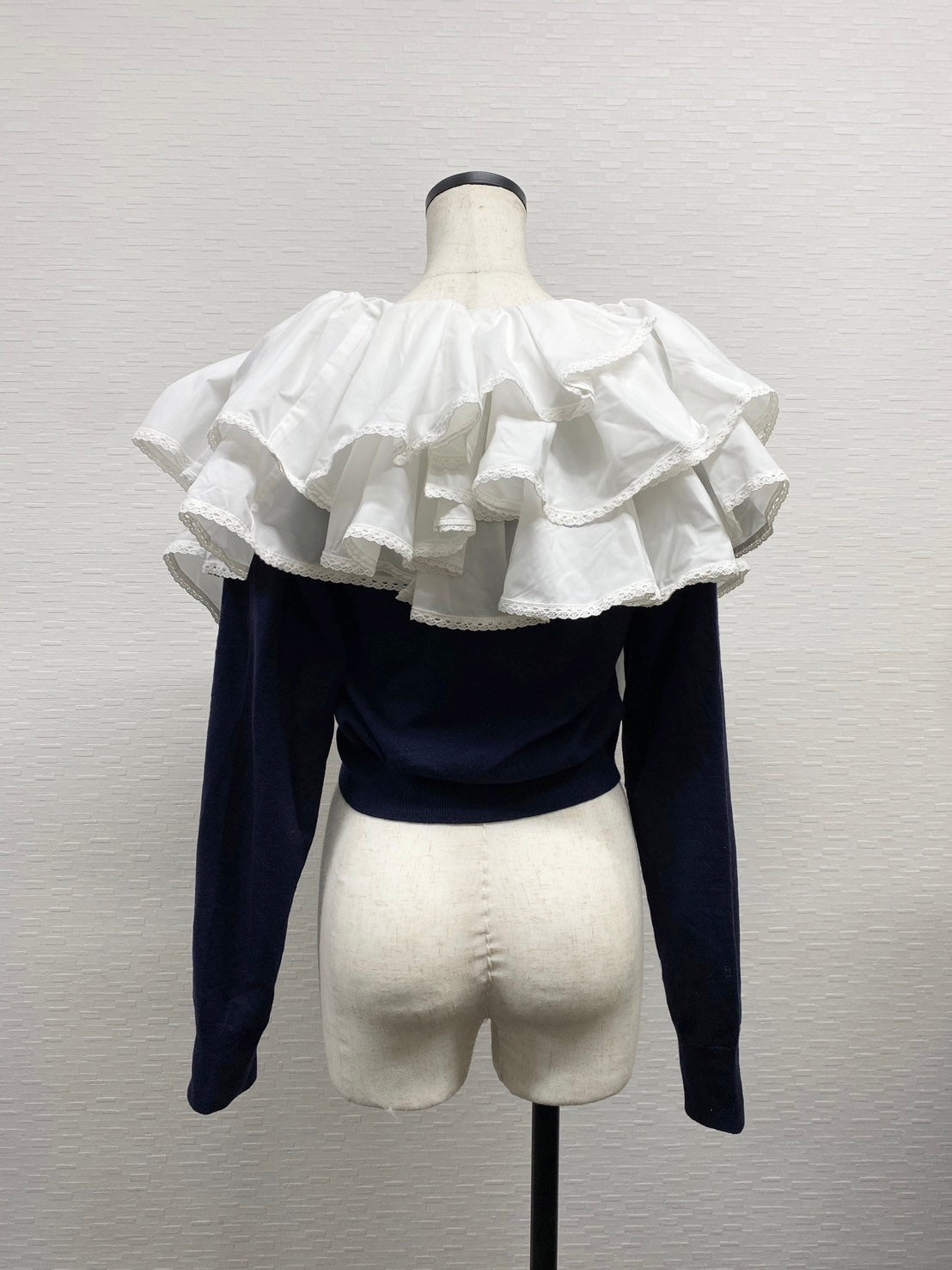 【PRE-ORDER】ランダムフリルカラーニットカーデ