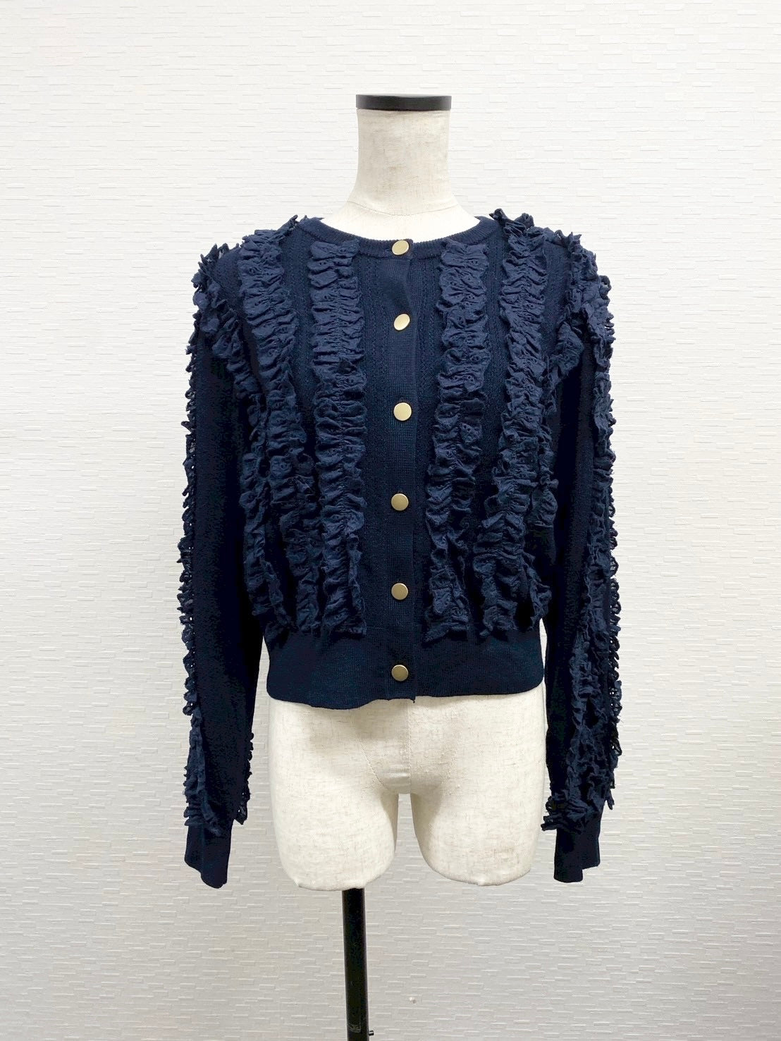 【PRE-ORDER】レースフリルカーデ