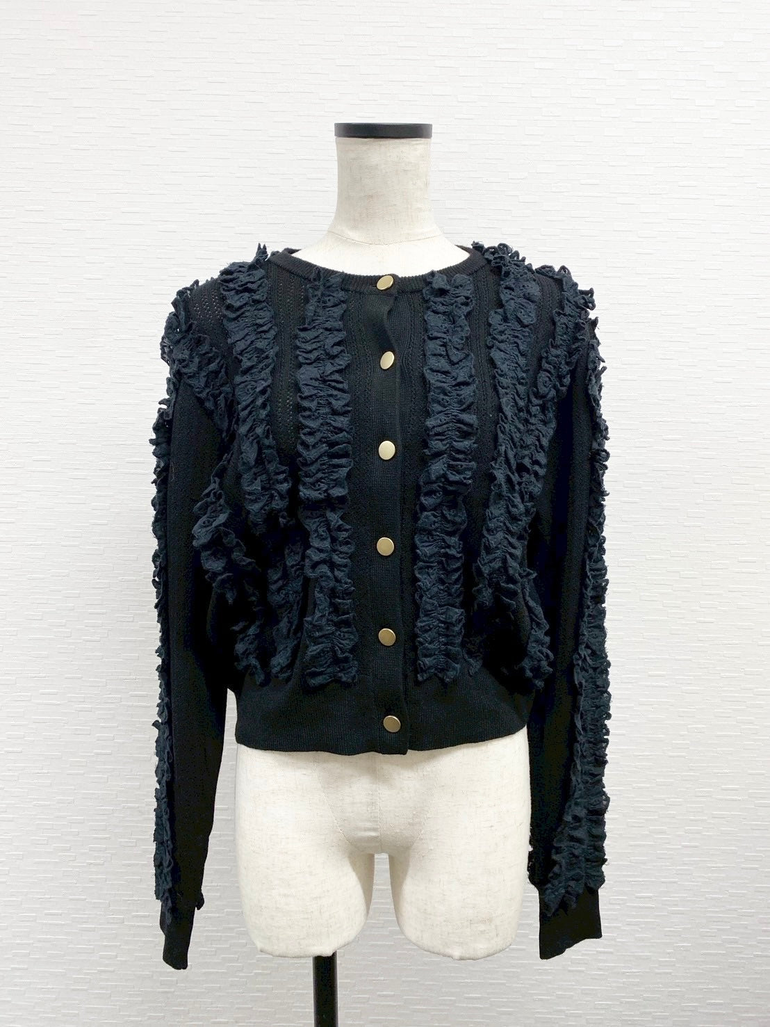 【PRE-ORDER】レースフリルカーデ