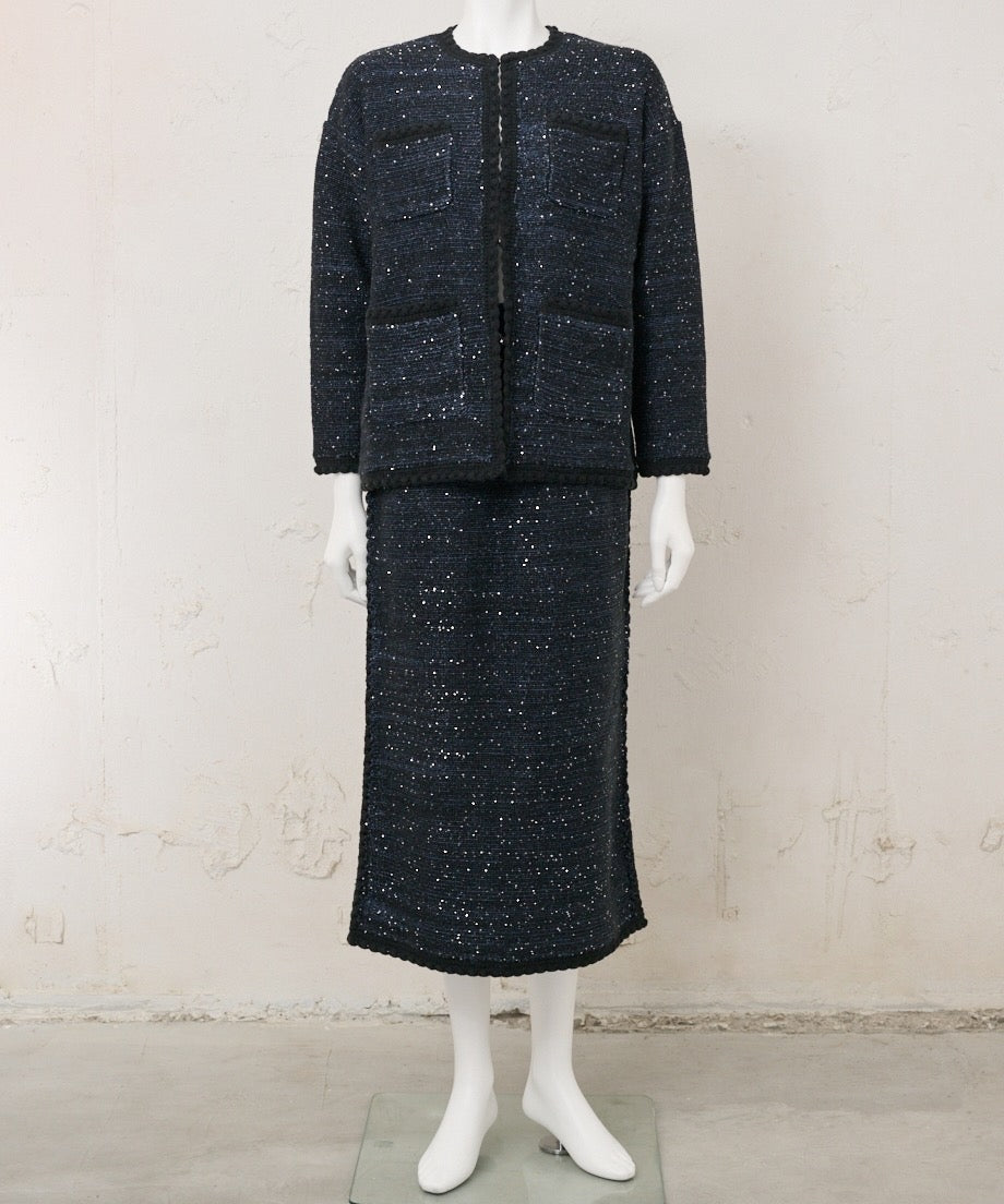 スパンコールツイードライクカーディガン