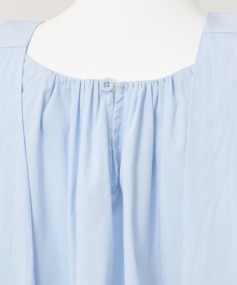 ピンタックスリーブフロントクロスブラウス
