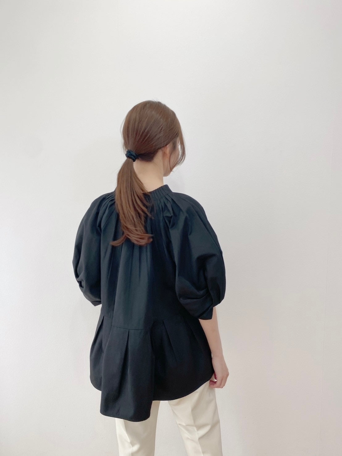 【New Arrival】タックパフスリーブチュニックブラウス