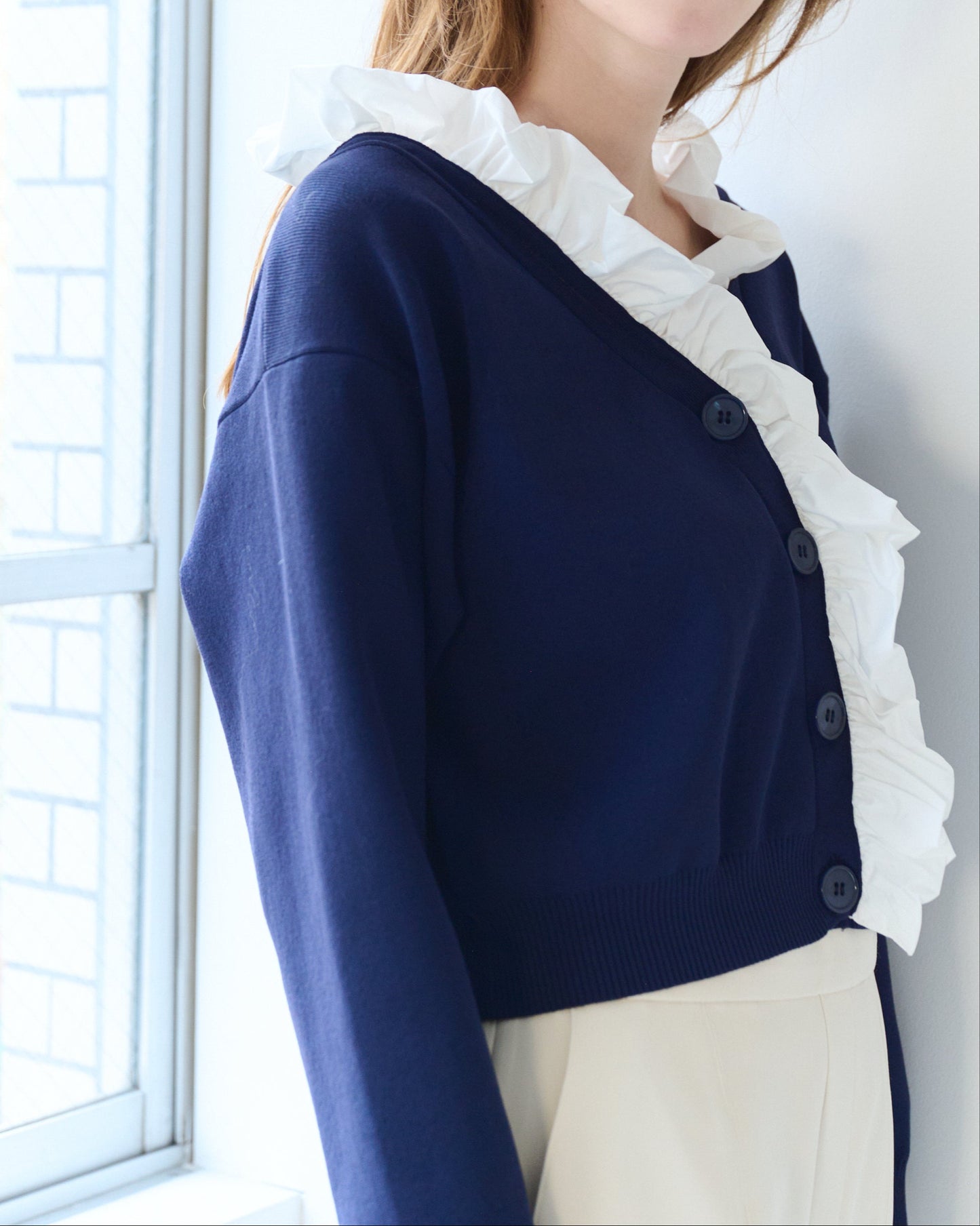 フリルカーデ
