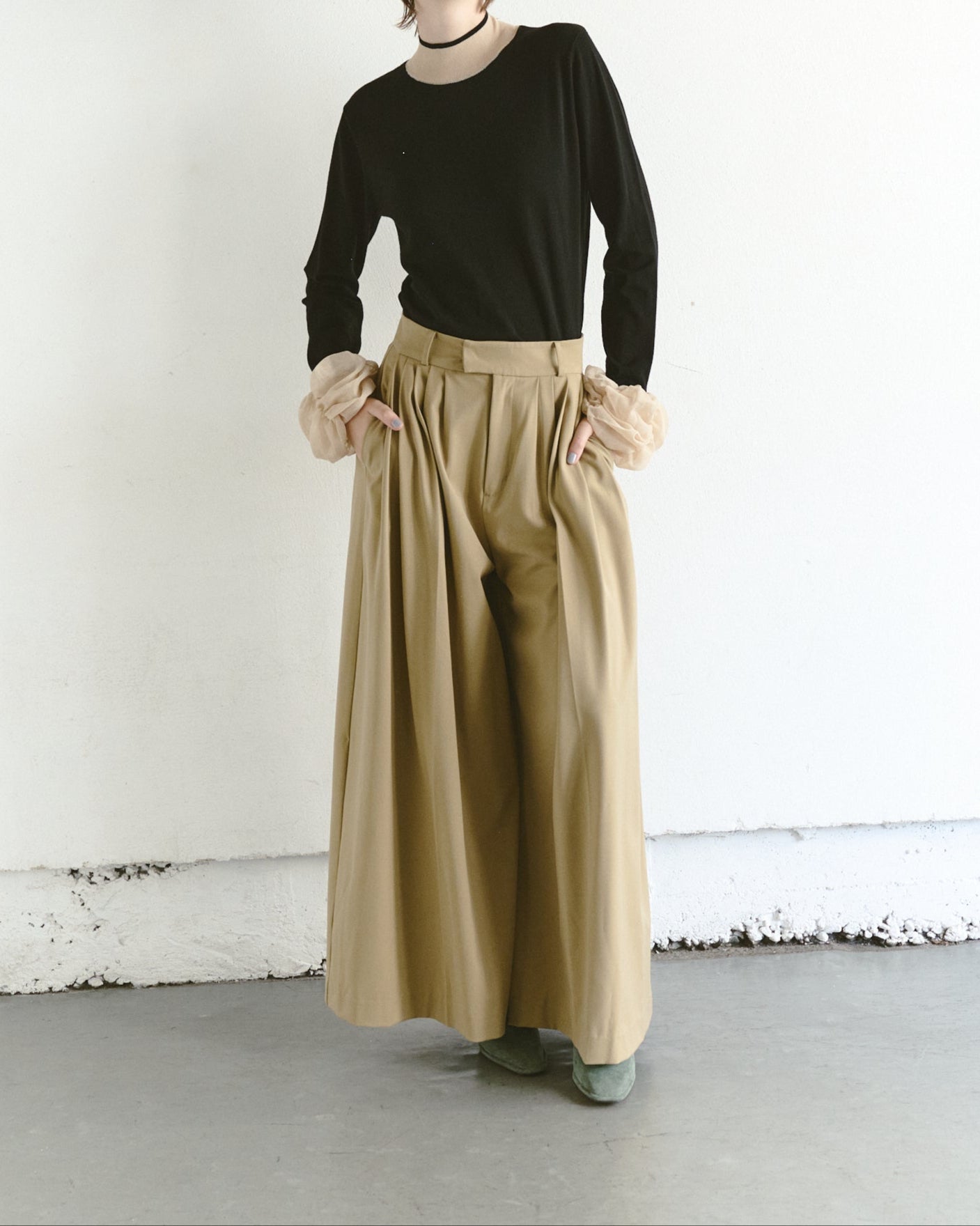 ホイップスリーブニットTOPS
