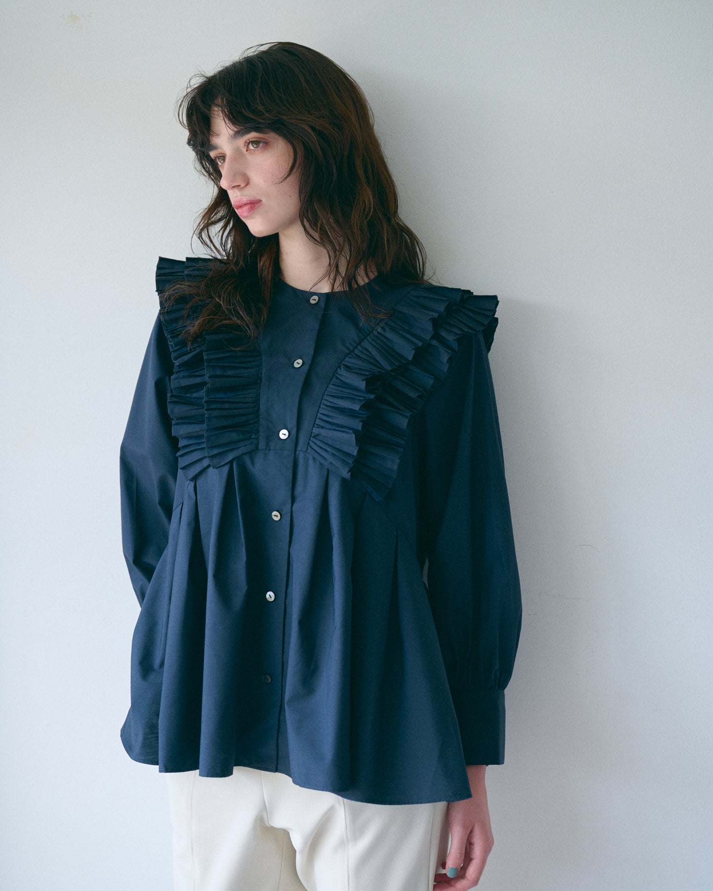 【New Arrival】プリーツフリルブラウス