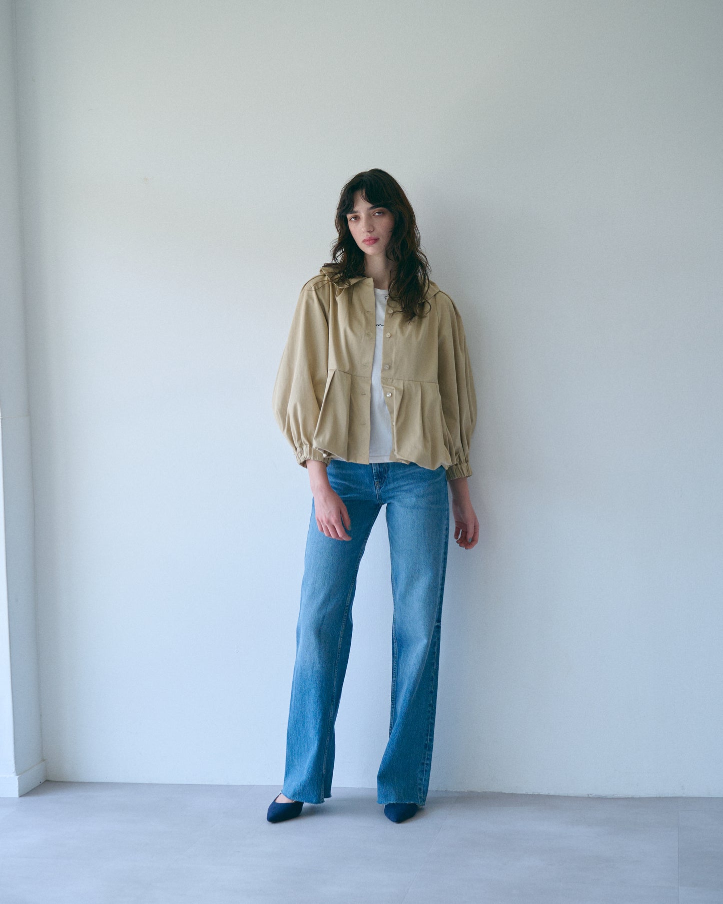 【New Arrival】バルーンカラー2WAYブラウス