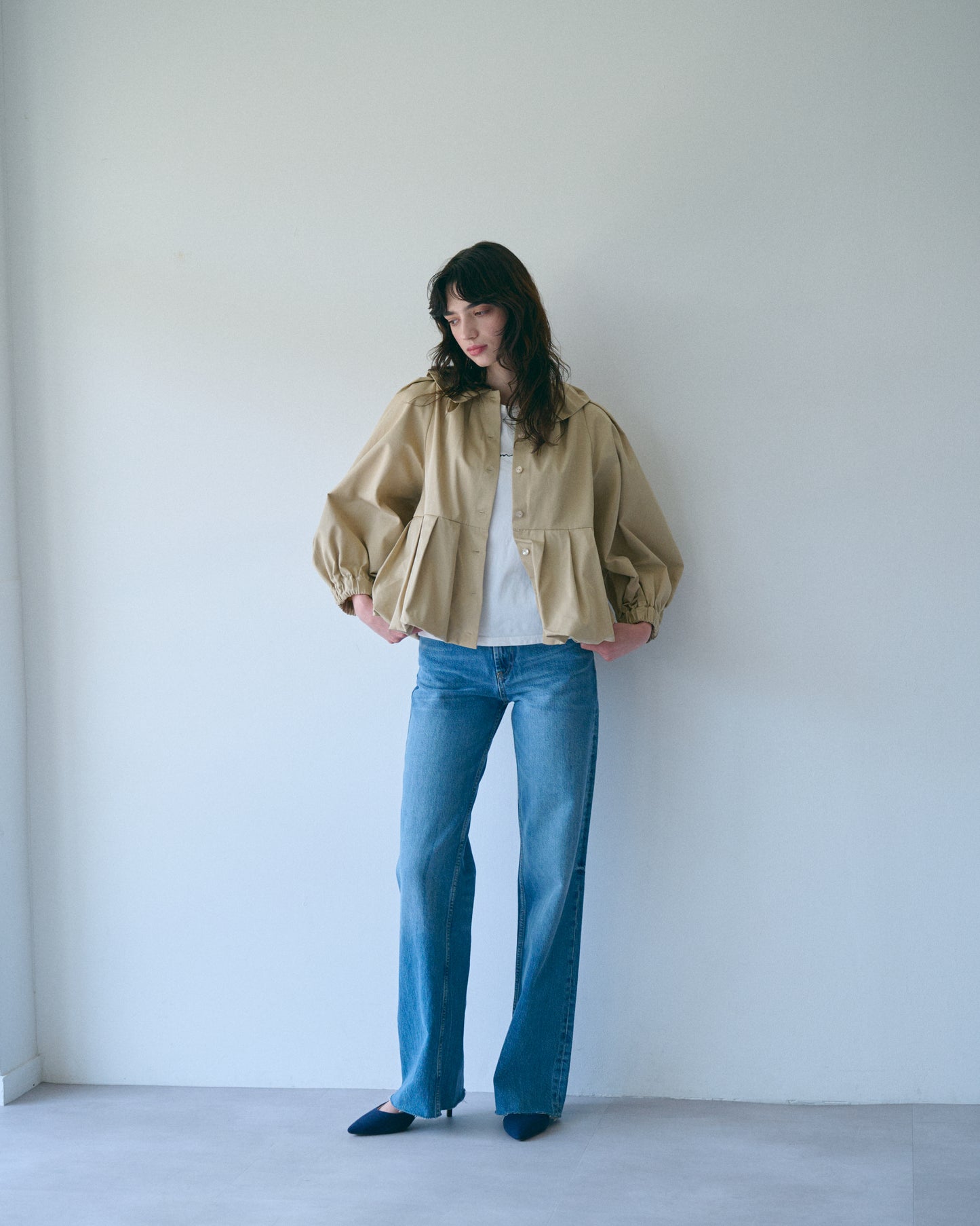 【New Arrival】バルーンカラー2WAYブラウス