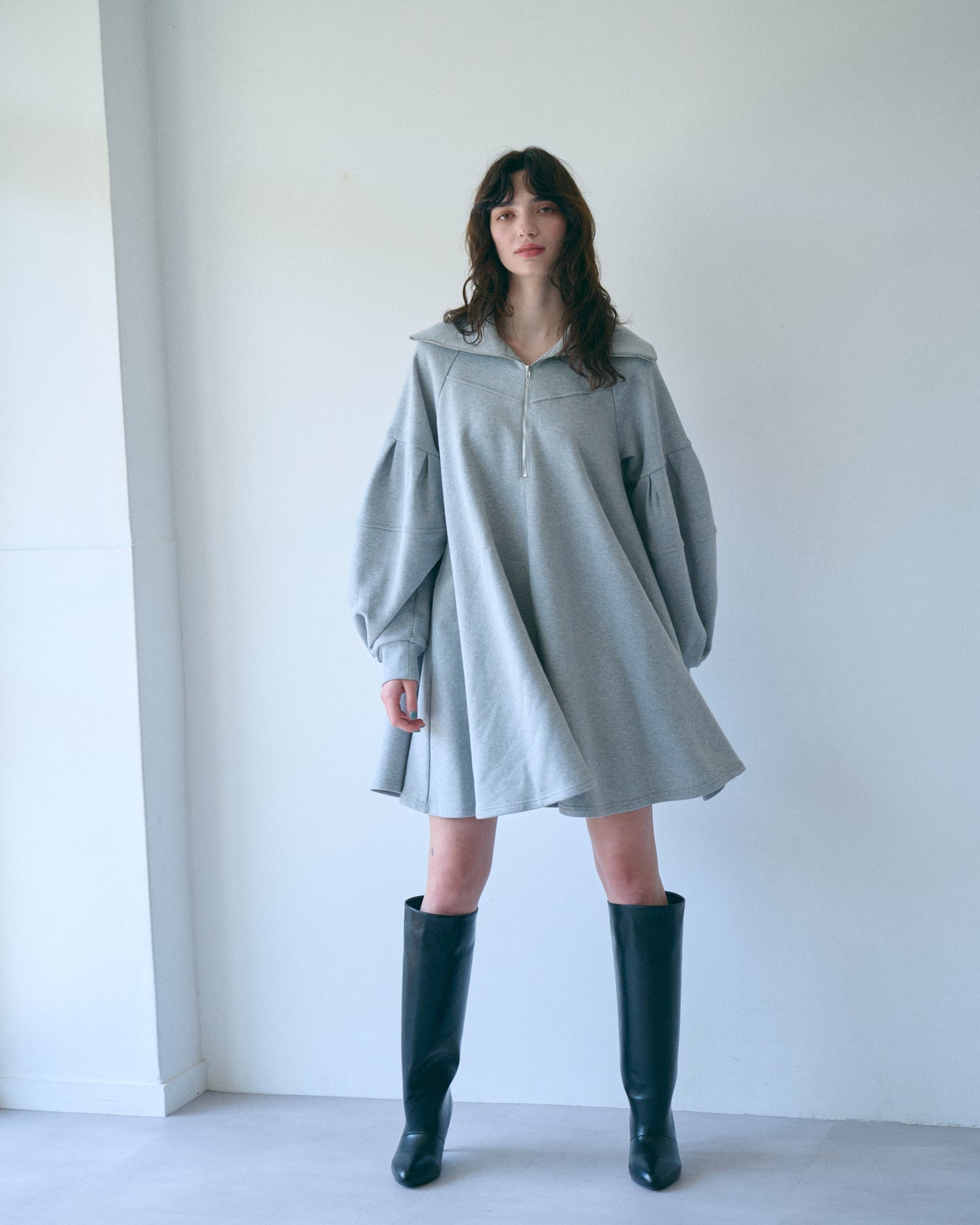 【PRE-ORDER】スウェットフレアーチュニックワンピース