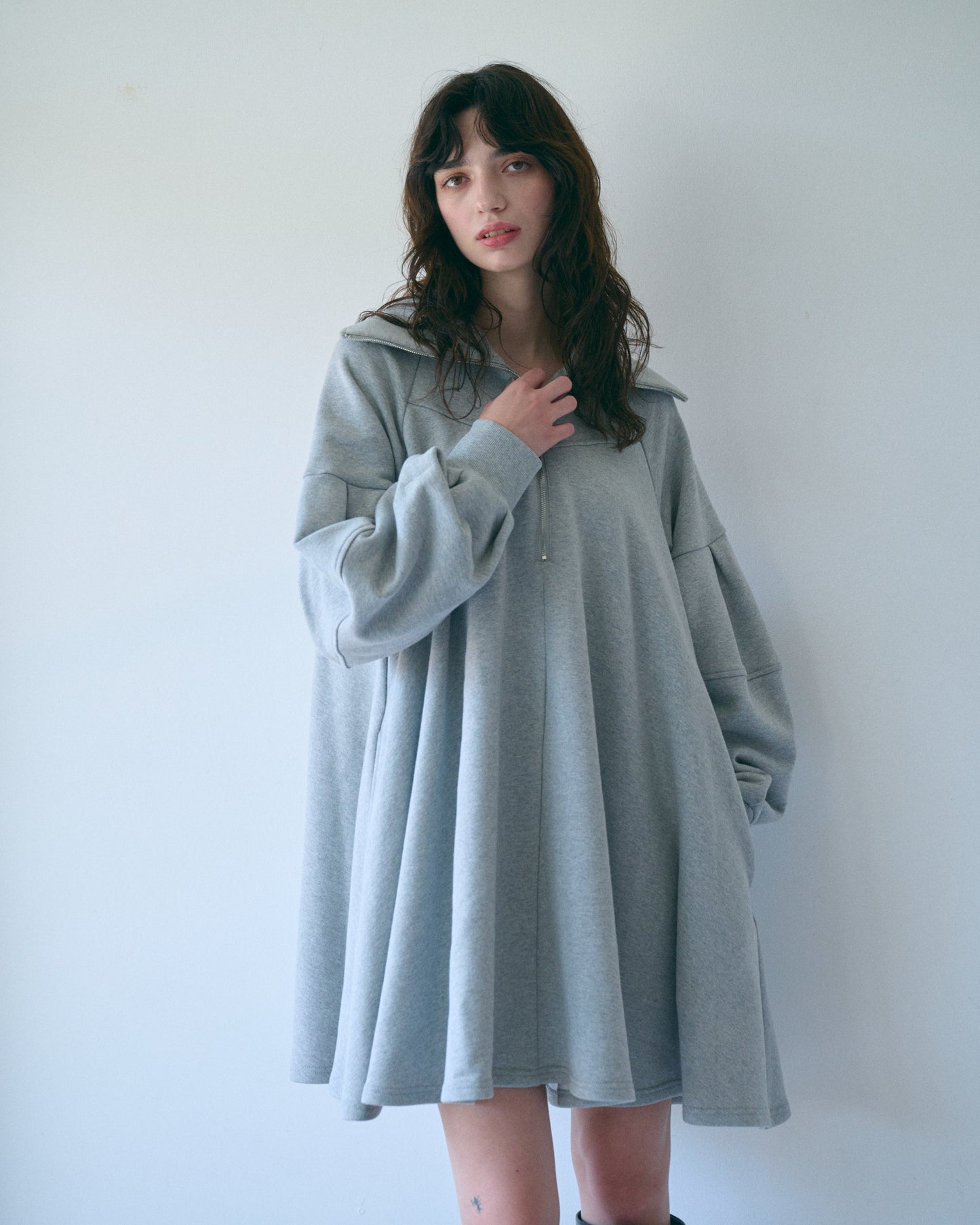 【PRE-ORDER】スウェットフレアーチュニックワンピース