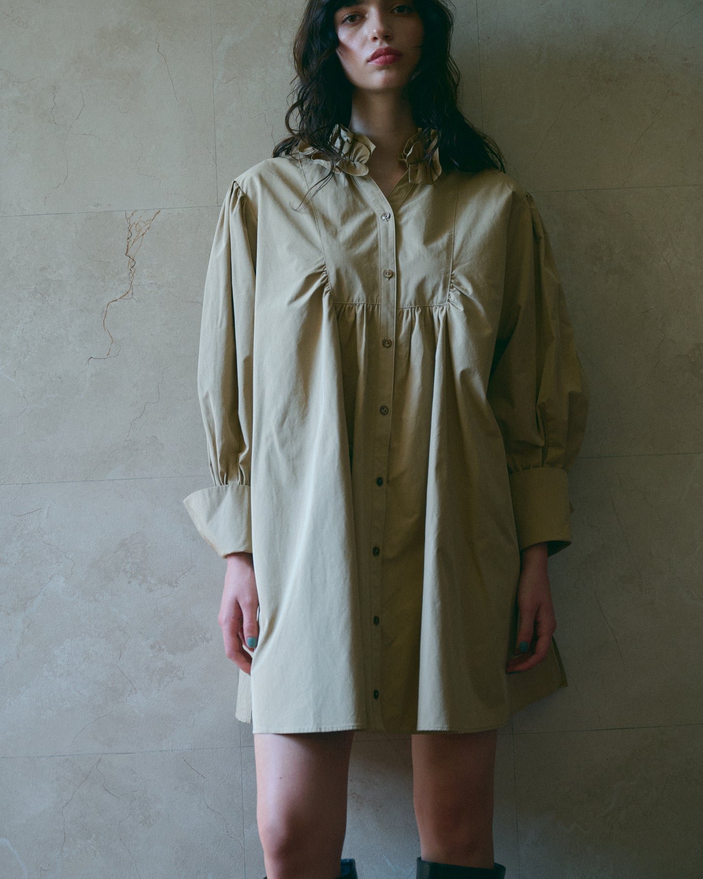 【PRE-ORDER】フリルカラーチュニックワンピース