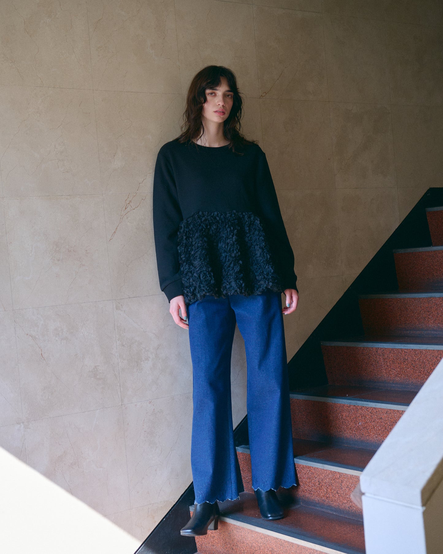 【New Arrival】ボリュームフリルスウェットトップス