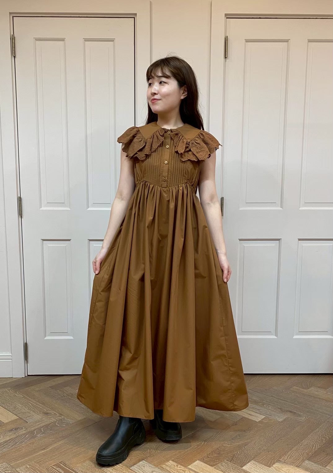【New Arrival】レースカラーワンピース