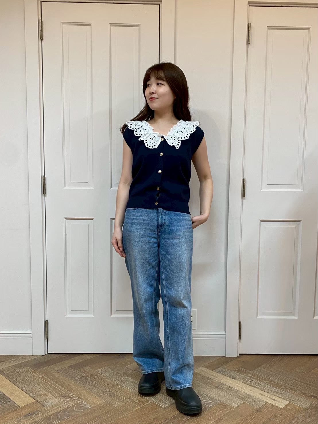 【New Arrival】レースカラージレトップス
