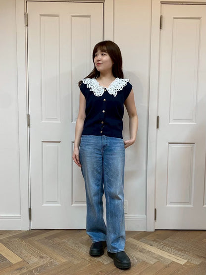 【New Arrival】レースカラージレトップス