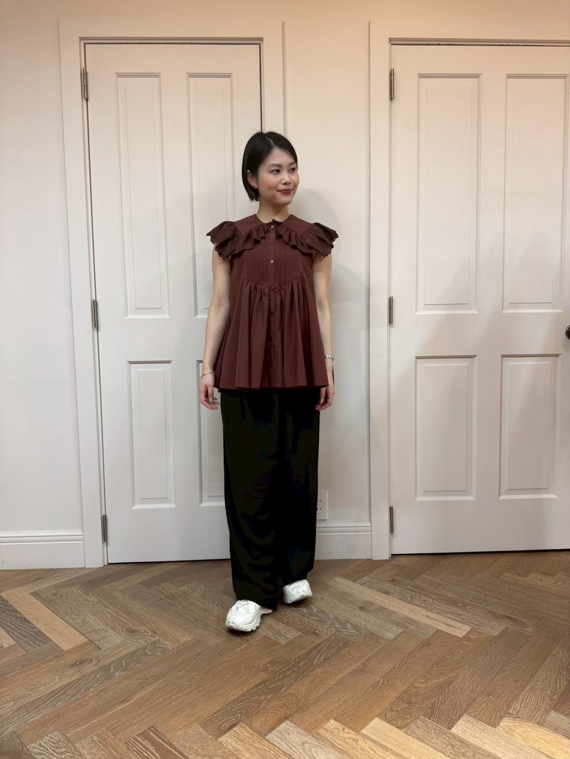 【New Arrival】レースカラーブラウス