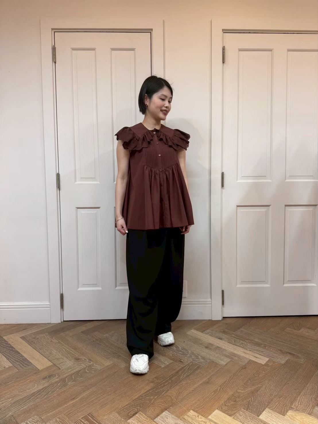 【New Arrival】レースカラーブラウス