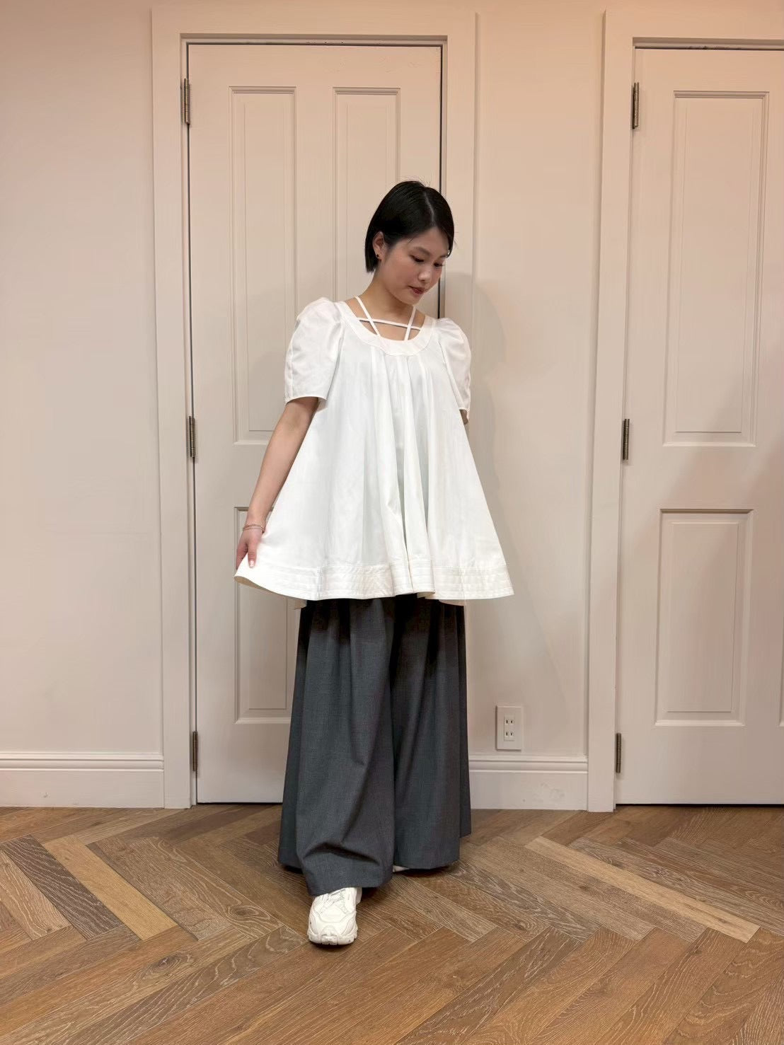 【New Arrival】サーキュラーフレアチュニックブラウス