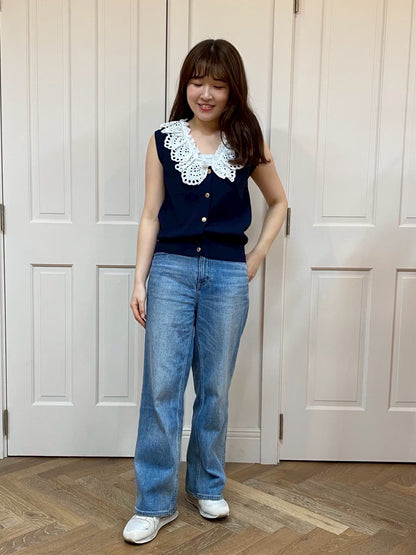 【New Arrival】レースカラージレトップス