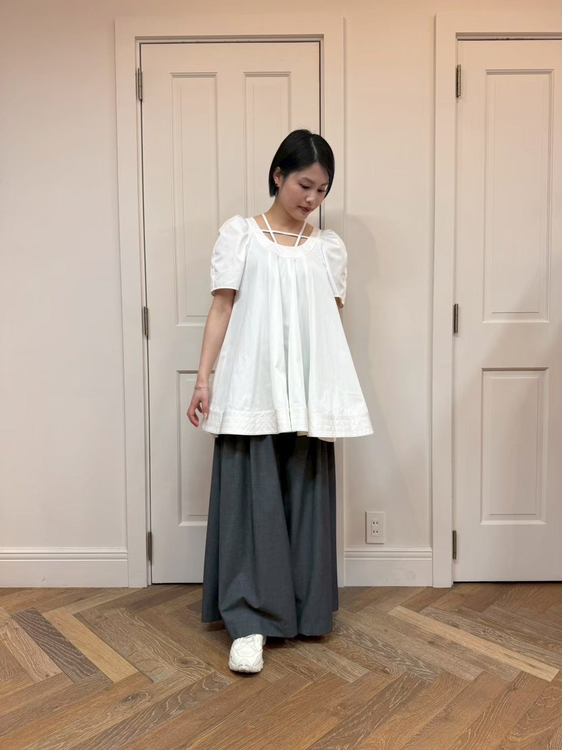 【New Arrival】サーキュラーフレアチュニックブラウス