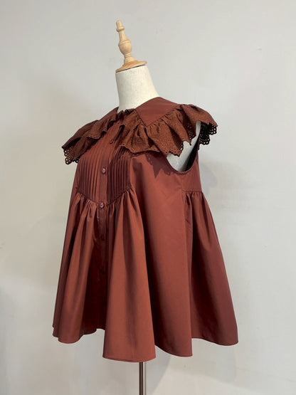 【New Arrival】レースカラーブラウス
