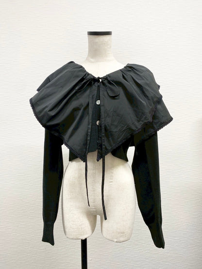 【PRE-ORDER】ランダムフリルカラーニットカーデ