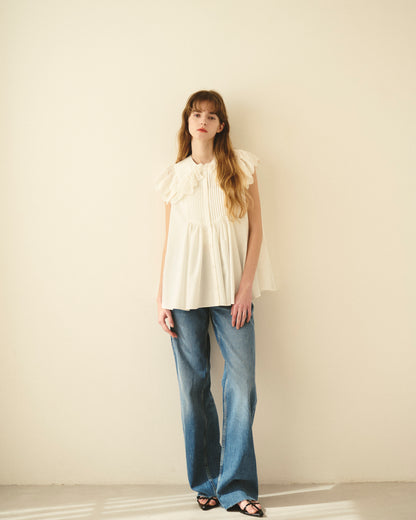 【New Arrival】レースカラーブラウス