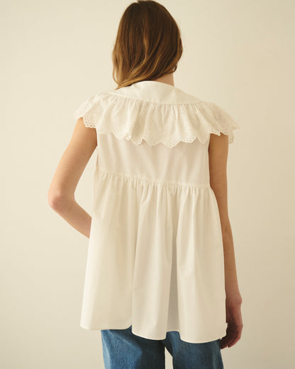 【New Arrival】レースカラーブラウス
