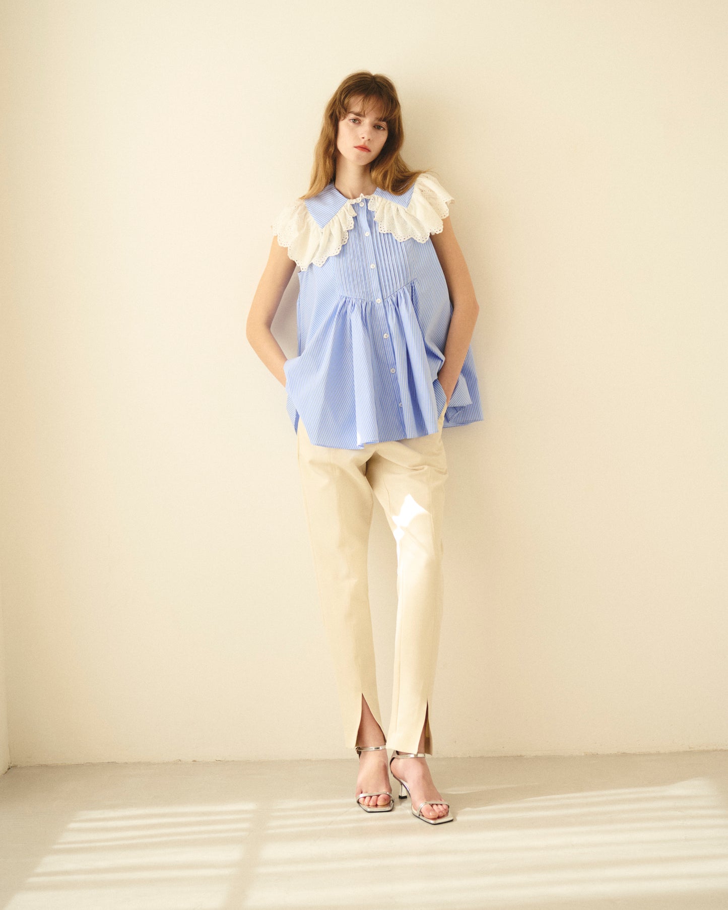 【New Arrival】レースカラーブラウス