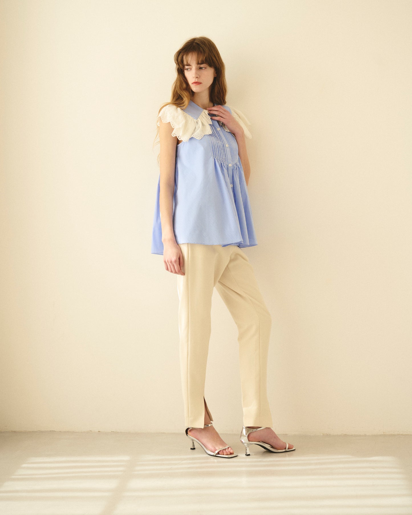 【New Arrival】レースカラーブラウス