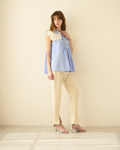 【New Arrival】レースカラーブラウス