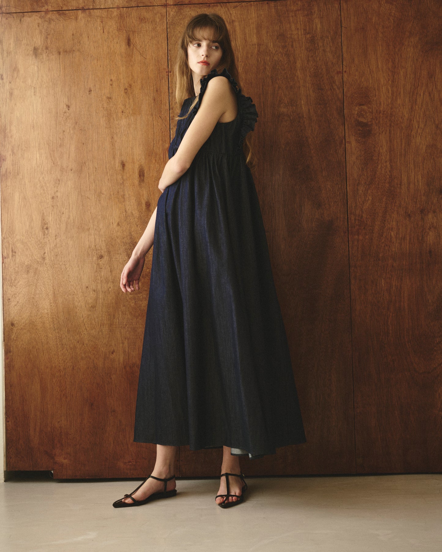 【New Arrival】ピンタックフリルワンピース