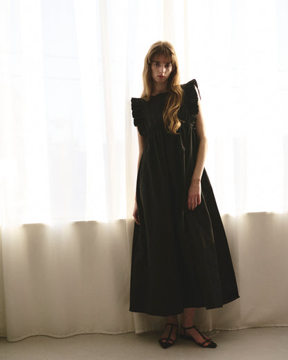 【New Arrival】ピンタックフリルワンピース