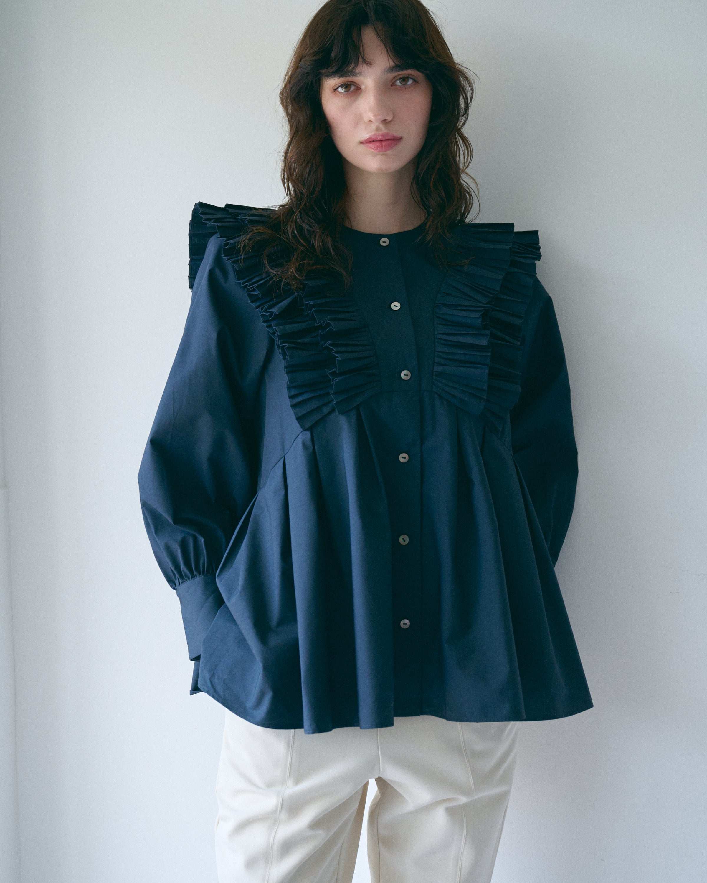 New Arrival】プリーツフリルブラウス – jemma.atelier