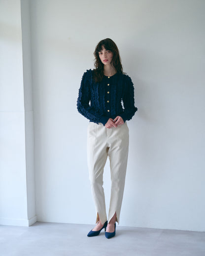 【PRE-ORDER】レースフリルカーデ