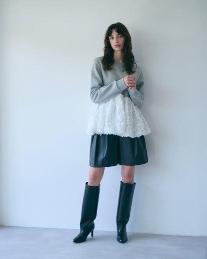 【New Arrival】ボリュームフリルスウェットトップス