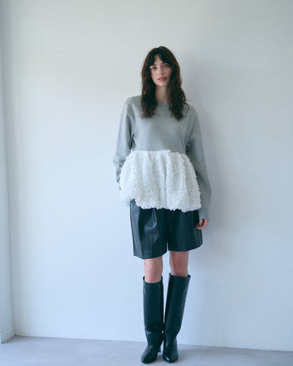 【New Arrival】ボリュームフリルスウェットトップス