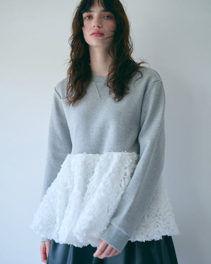 【New Arrival】ボリュームフリルスウェットトップス