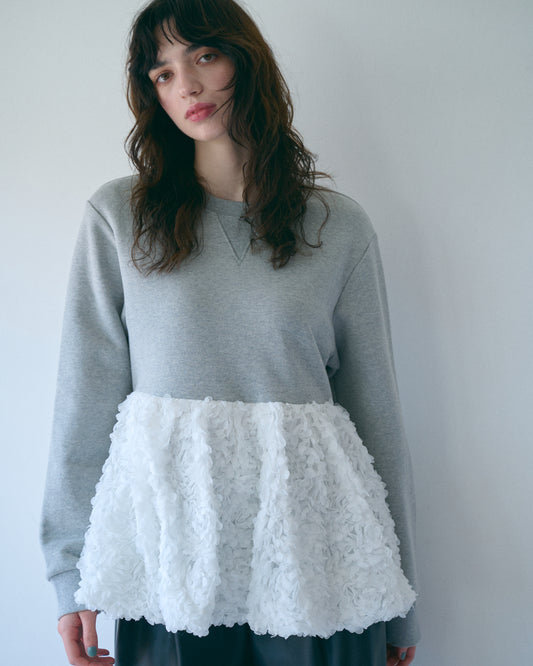 【New Arrival】ボリュームフリルスウェットトップス