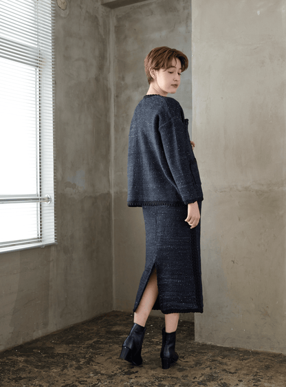 スパンコールツイードライクカーディガン