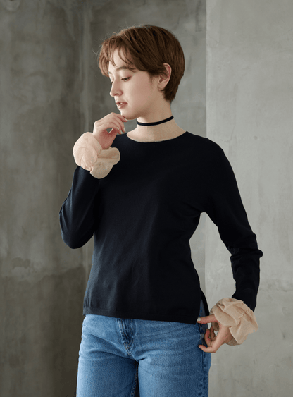 ホイップスリーブニットTOPS